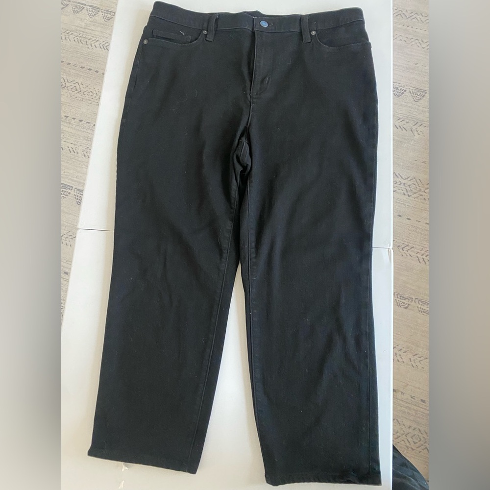 LandsEnd black jeans never worn NWOT size 16 petite